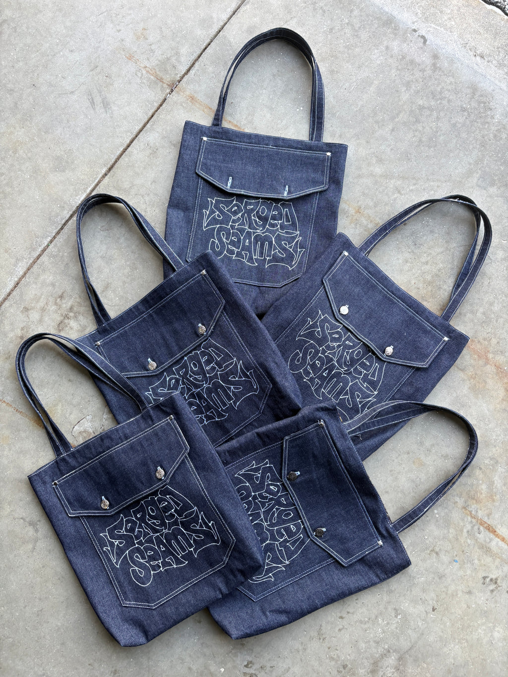 SERGEDSEAMS GRAFFITI EMBROIDERED TOTEBAG